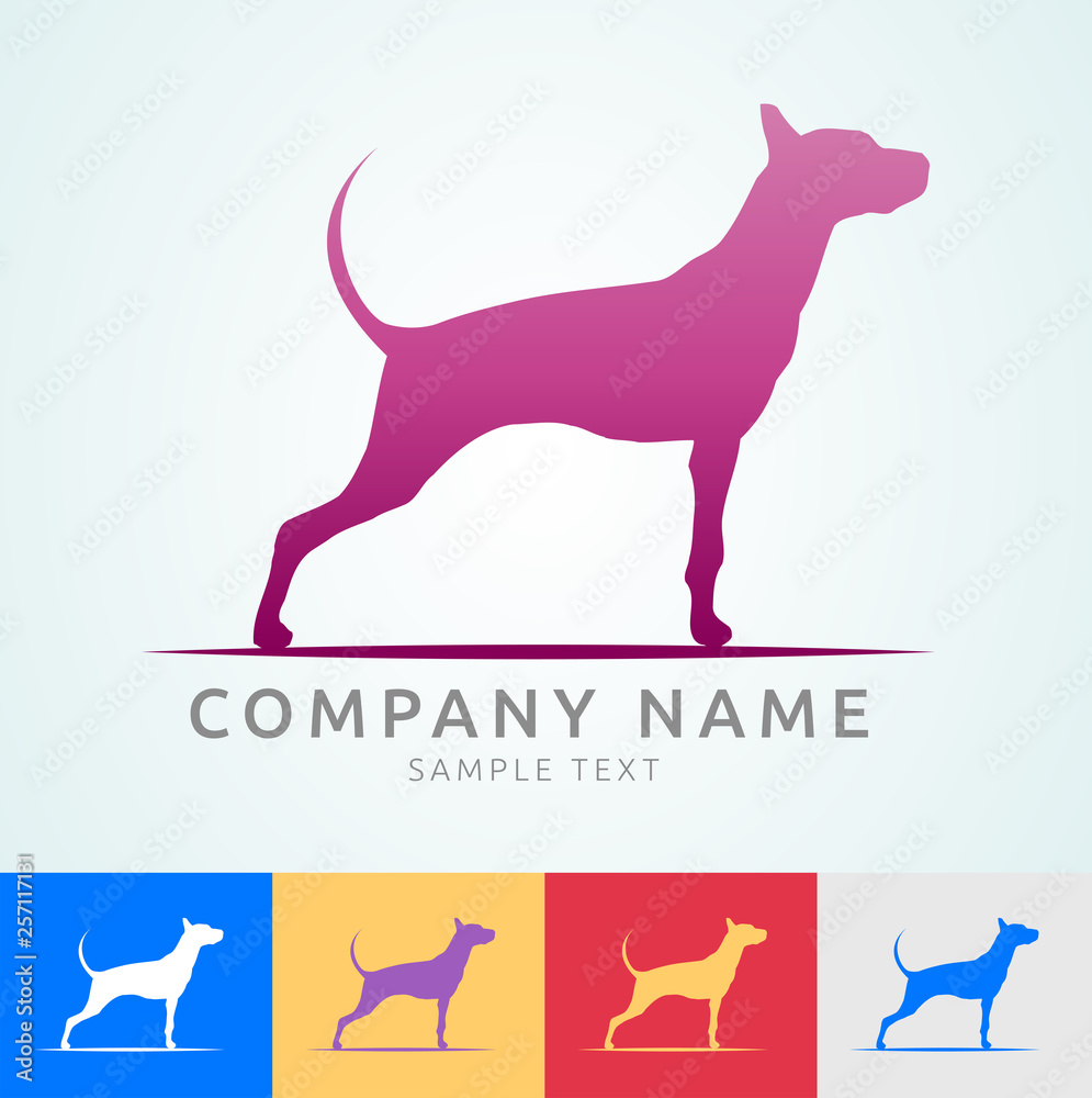 Dog Emblem Stylish Design, vector illustration