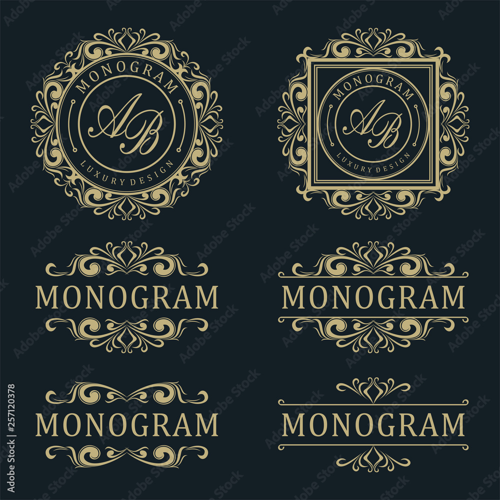 Luxury design set for wedding and decoration Luxury design set for wedding and decoration
