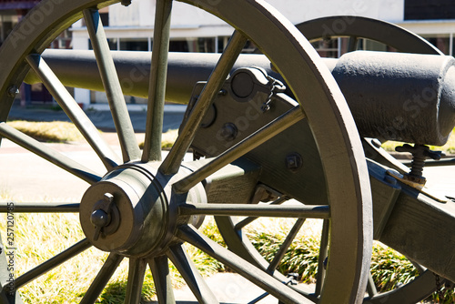 A closeup of a 1863 confederate parrott field rifle photo