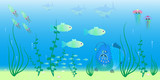 animals of the ocean depths vector illustration 