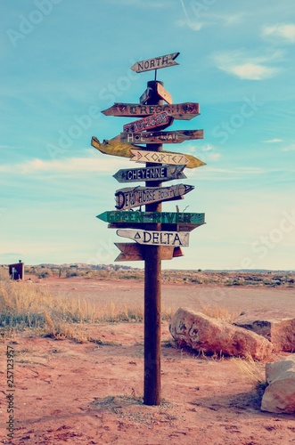 Wood Post Sign outside of Moab Utah