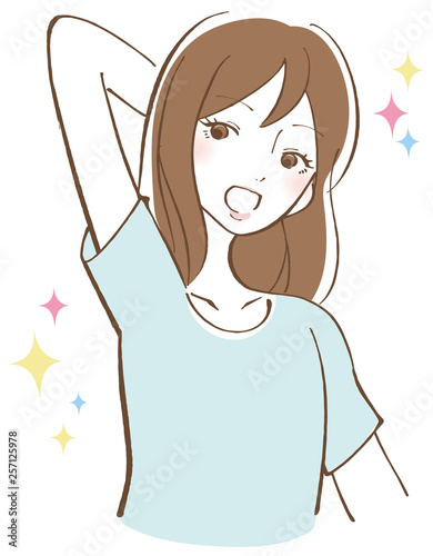 きれいなワキの女性