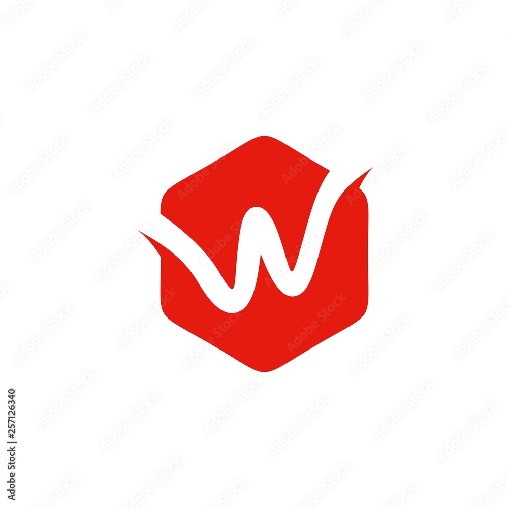 Simple line polygon logo W letter. Vector Logo W Simple line polygon logo W letter. Vector Logo W