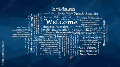 Welcome word cloud conceptual illustration