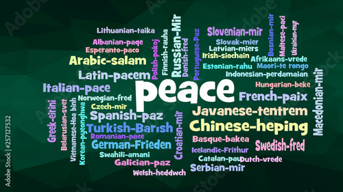 peace word cloud concept collage