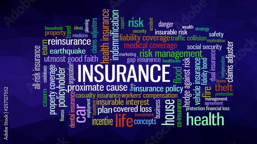 Insurance Word Cloud concept illustration