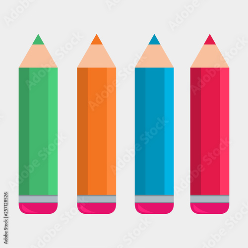 colorful drawing pencil vector illustration