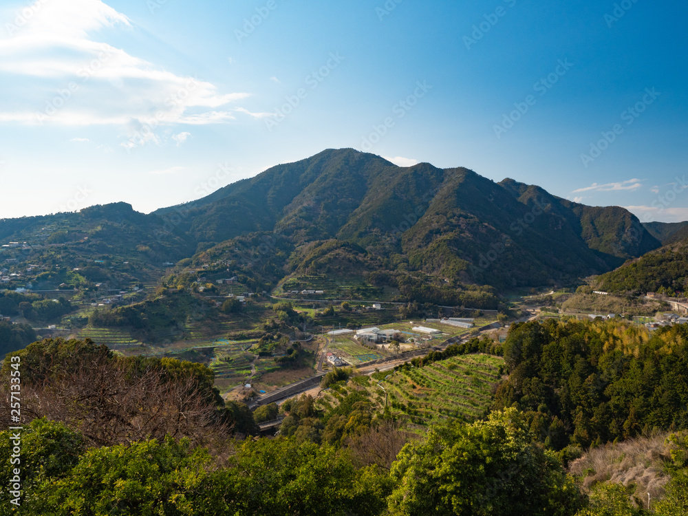 Nagaozaka landscape in Japan