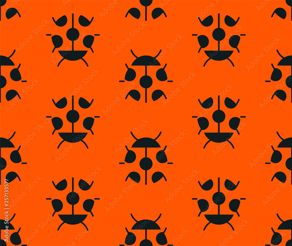 seamless vector ladybug geometric pattern background design seamless vector ladybug geometric pattern background design