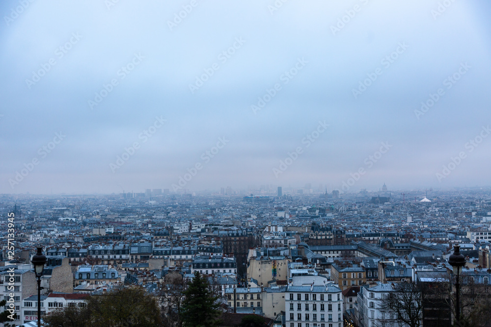 Paris in fog