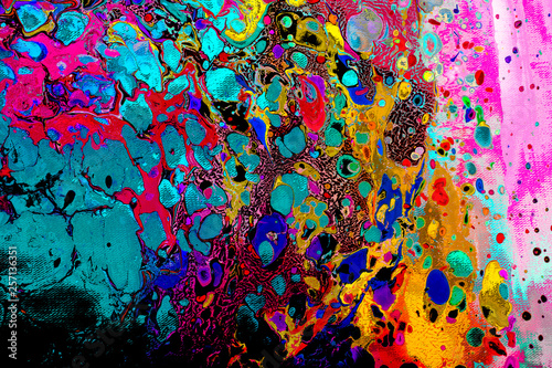 Streszczenie grunge tekstury tła sztuki z kolorowymi plamami farby.