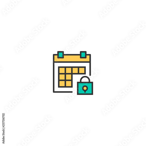 Calendar icon design. Interaction icon vector design