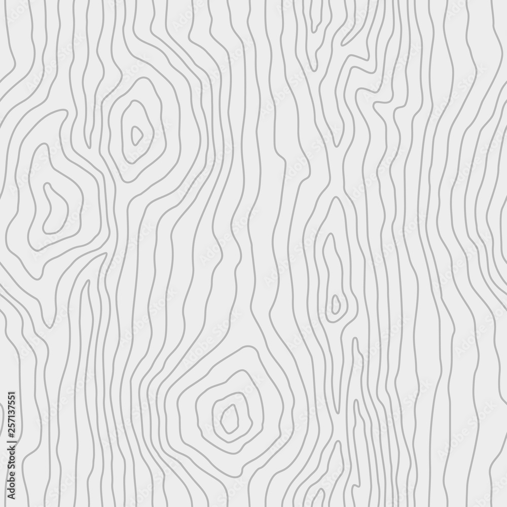 Seamless pattern of thin lines, wood texture background. Light gray wooden texture. Vector wallpaper