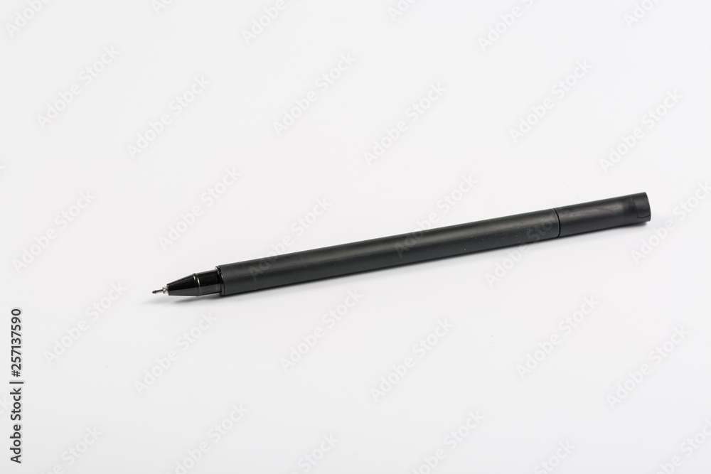 Black pen, white background Black pen, white background