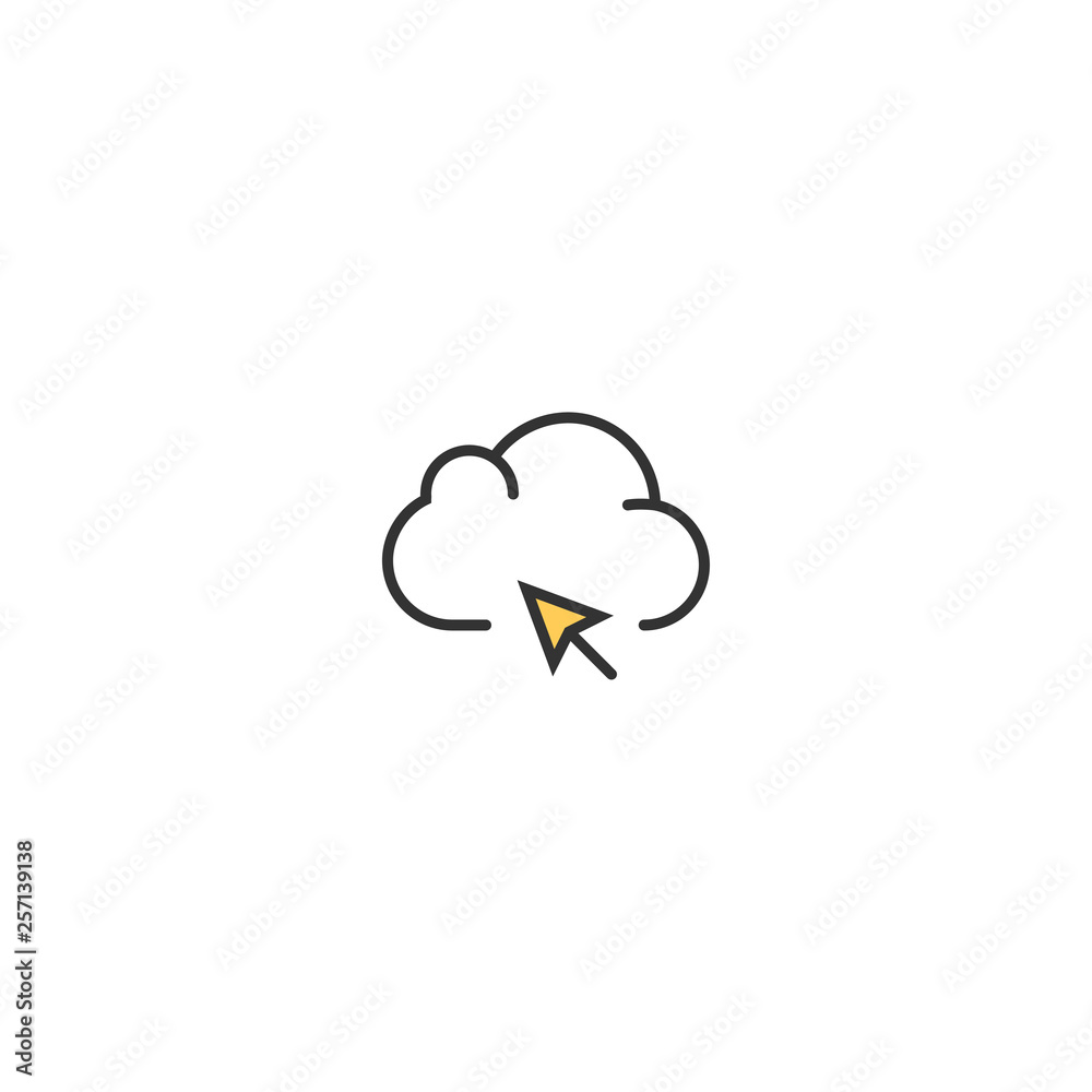 Cloud Computing icon design. Interaction icon vector design Cloud Computing icon design. Interaction icon vector design