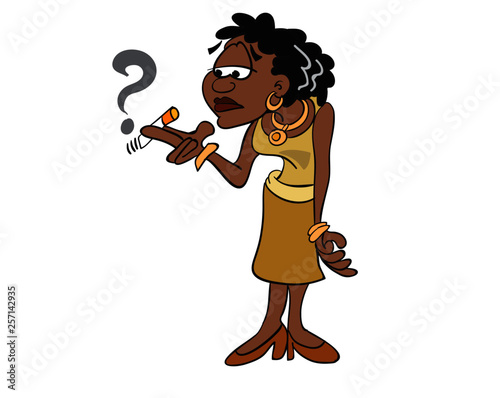 Disengaged woman smoking - Josephine
