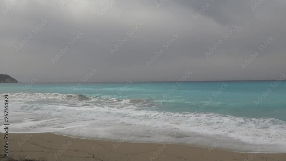 Stormy seascape Beach in Lefkas Greece Stormy seascape Beach in Lefkas Greece