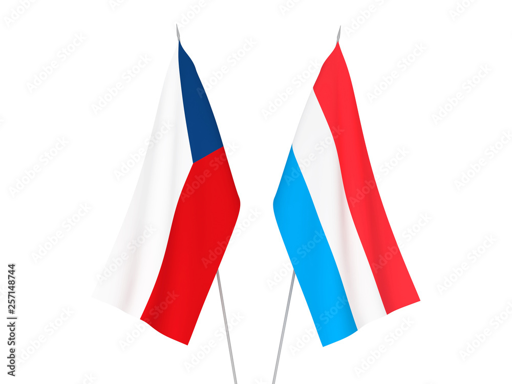 Luxembourg and Czech Republic flags
