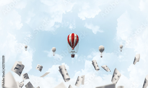 Wallpaper Mural Flying hot air balloons in the air. Torontodigital.ca