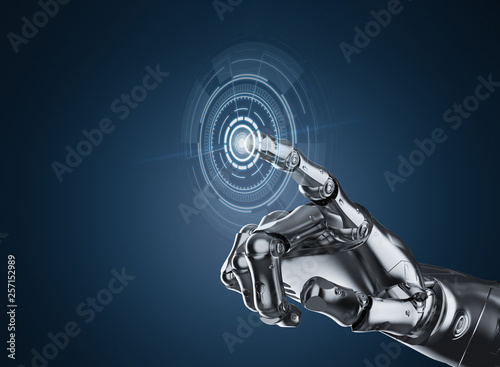 Robot hand with graphic display