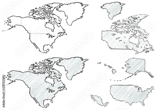 北米地図クレヨンa