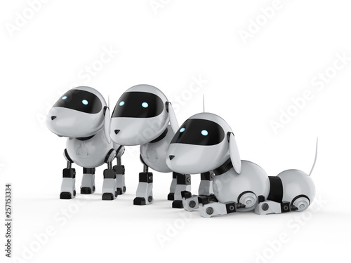 Group of dog robots