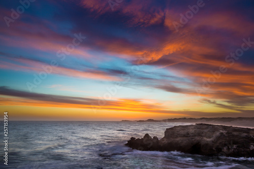 Sunset at the coast at Kenton on Sea, South Africa