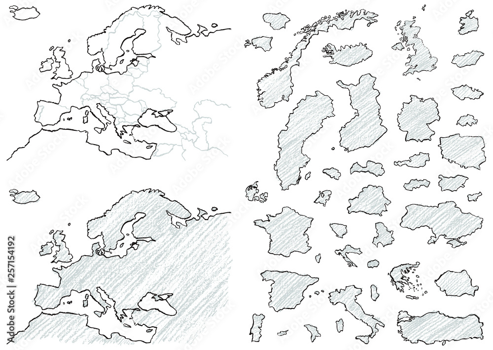 欧州地図クレヨンa
