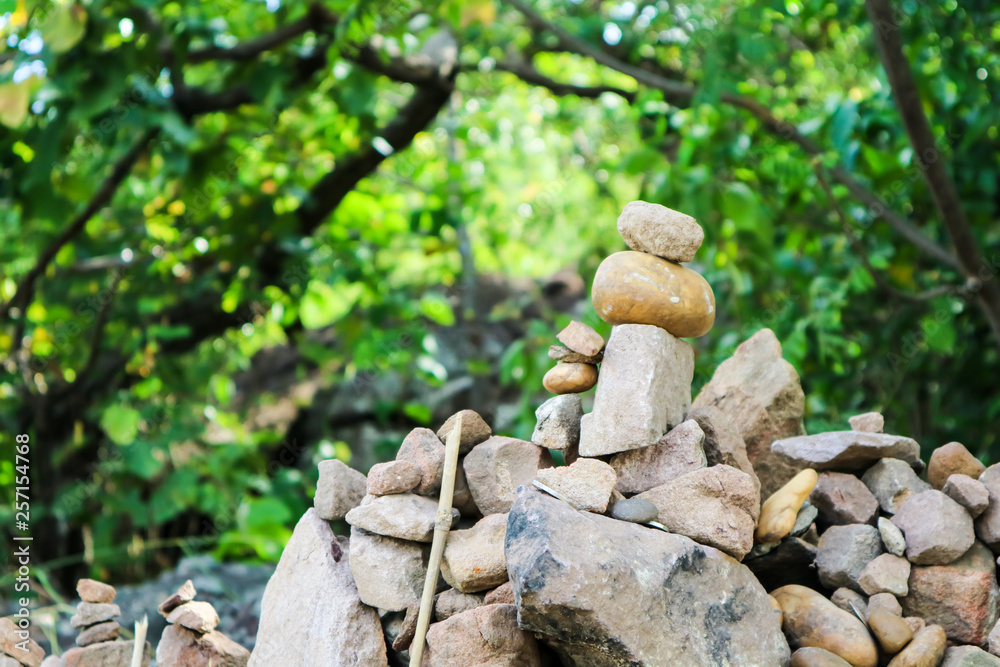 rock is arranged as a pagoda for worship of lord buddha rock is arranged as a pagoda for worship of lord buddha