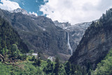 Gavarnie Falls, the highest waterfall in mainland France, in the Pyrenees mountains
