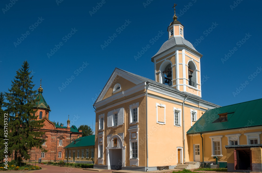 Church of the Icon of the Mother of God Iverskaya in the Borovichi Holy Spirit Monastery. Borovichi, Russia