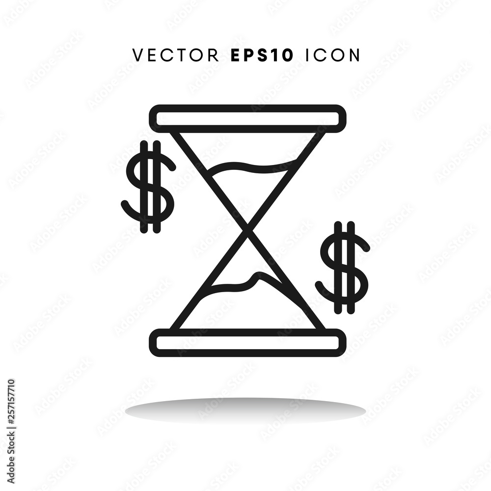 Hourglass vector icon Hourglass vector icon