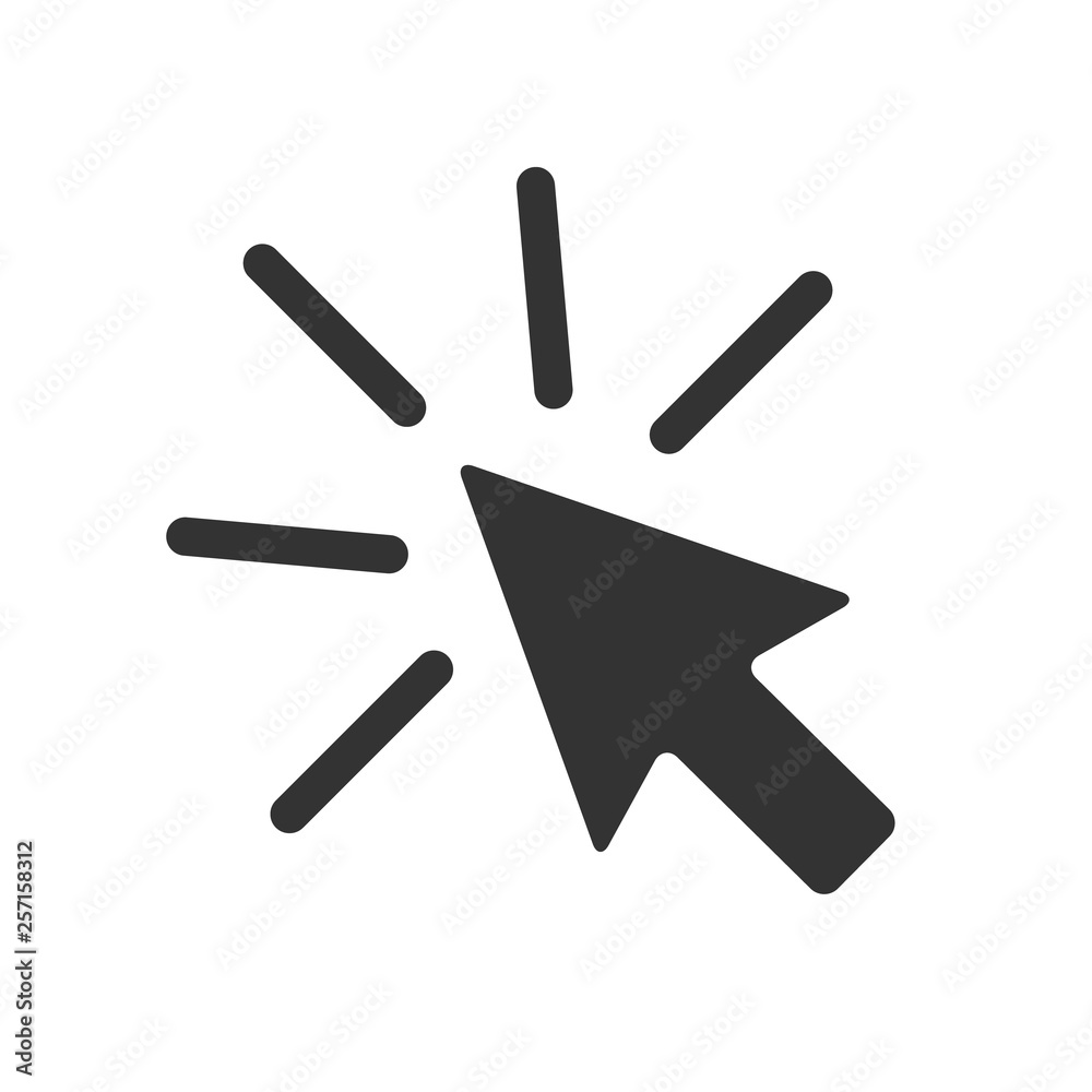 Click icon arrow mouse on white background. Vector Illustration Click icon arrow mouse on white background. Vector Illustration