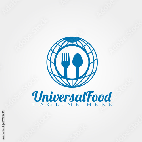 Free Download universal food vector logo design,global food icon - GFXLoad