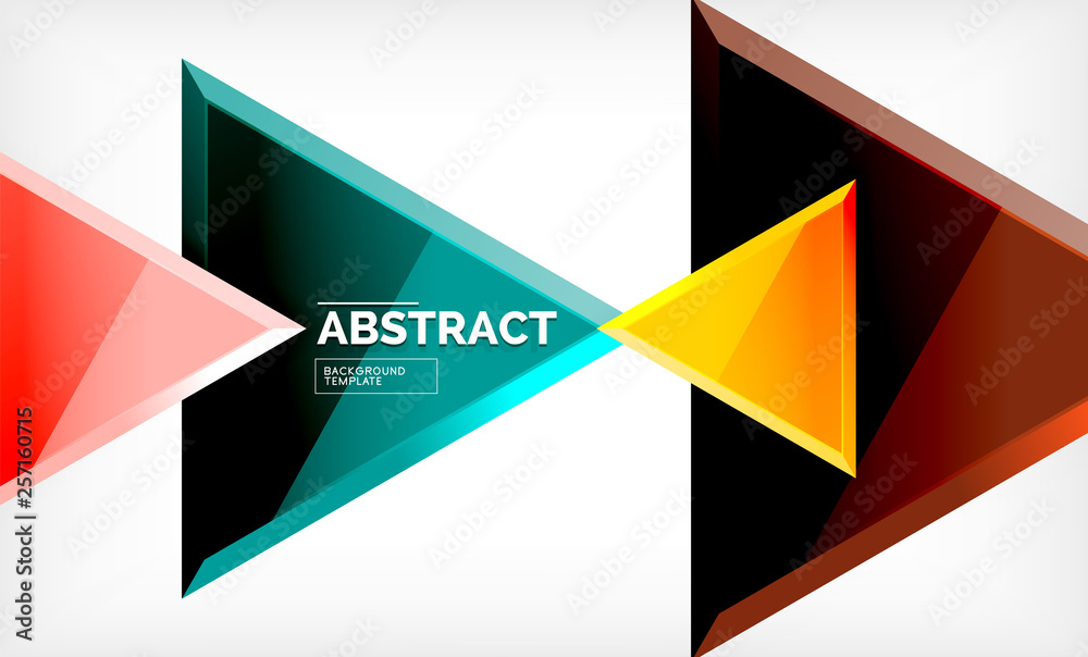 Triangular low poly background design, multicolored triangles Triangular low poly background design, multicolored triangles
