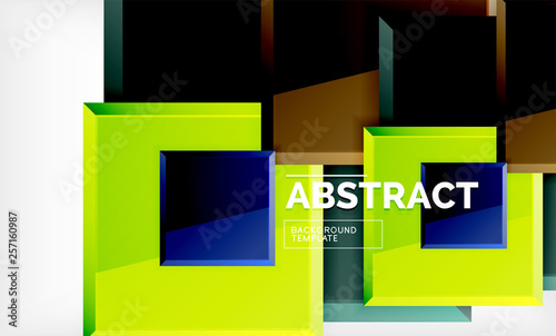 Geometric abstract background, modern square design