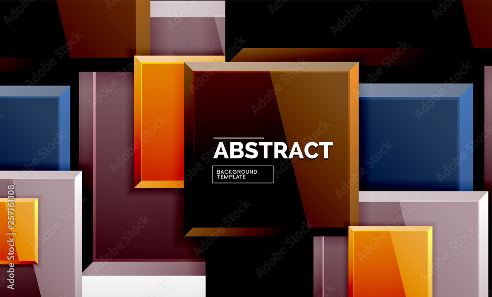 Square abstract background, glossy geometric design Square abstract background, glossy geometric design