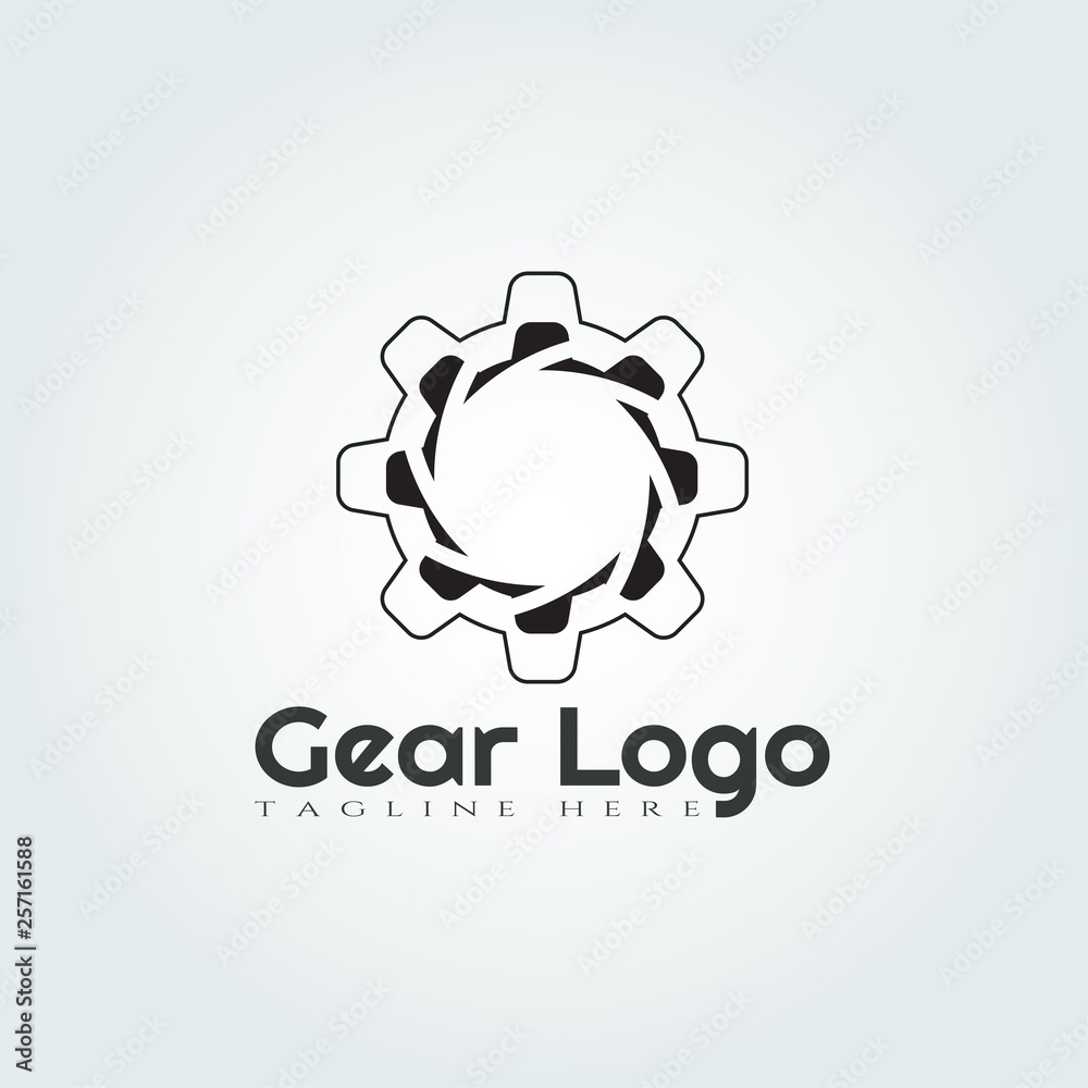 Gear vector logo design,technology icon