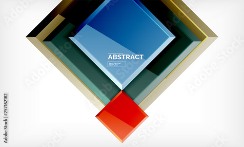Geometric abstract background, modern square design