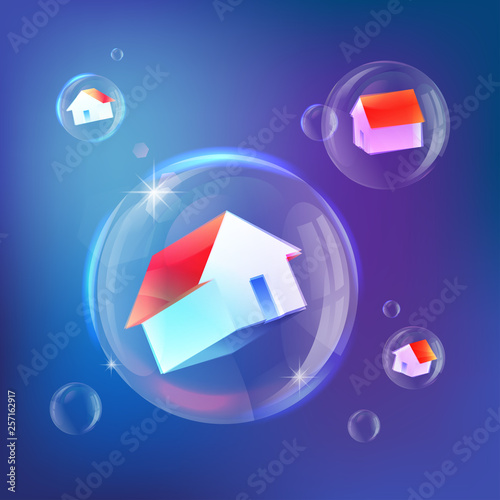 Houses in Bubbles Metaphor