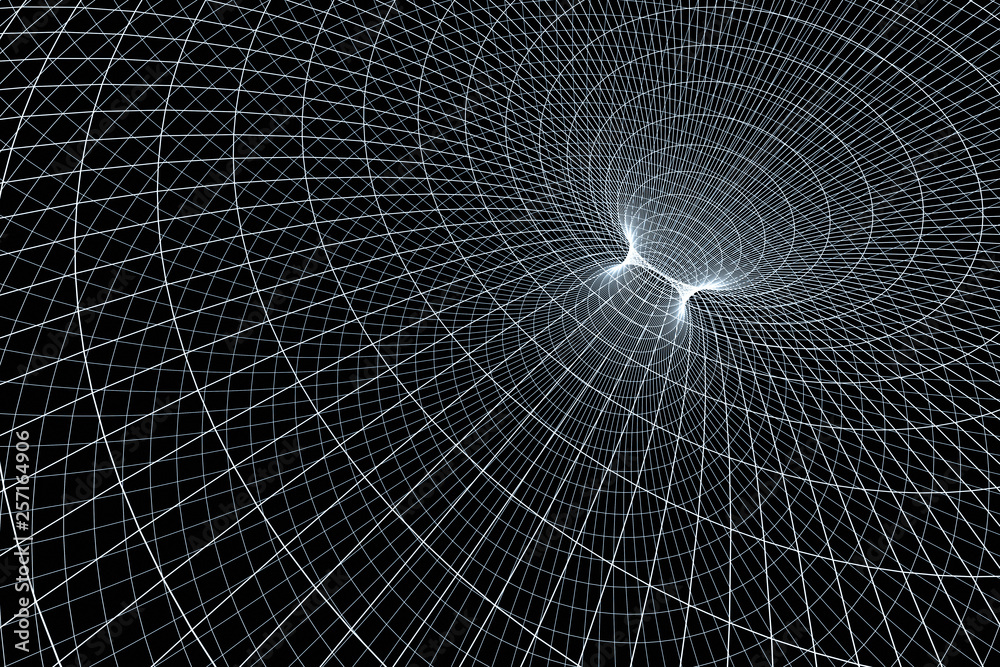Fototapeta premium 3d rendering, curve lines with dark background