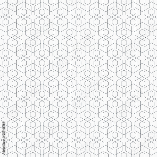 exagon vector pattern  repeating linear hexagon overlap each