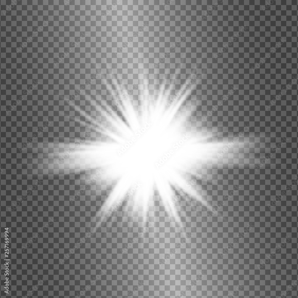 Glow isolated white light effect Glow isolated white light effect