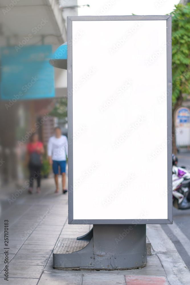 Blank mock up street billboard posters or advertising poster for advertisement concept background
