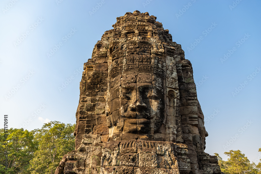 Obraz premium Bayon Temple at Angkor Thom. Siem Reap, Cambodia.