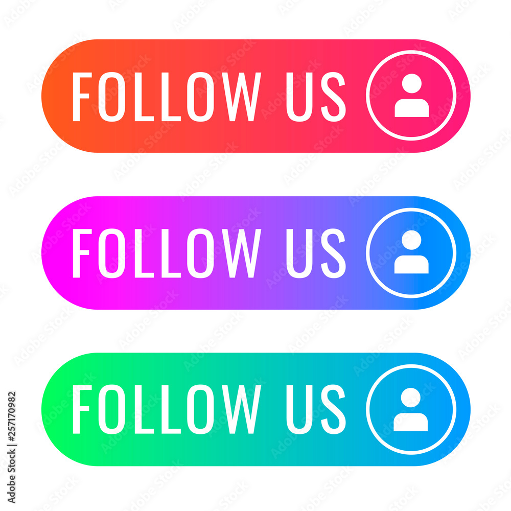 Follow us modern button