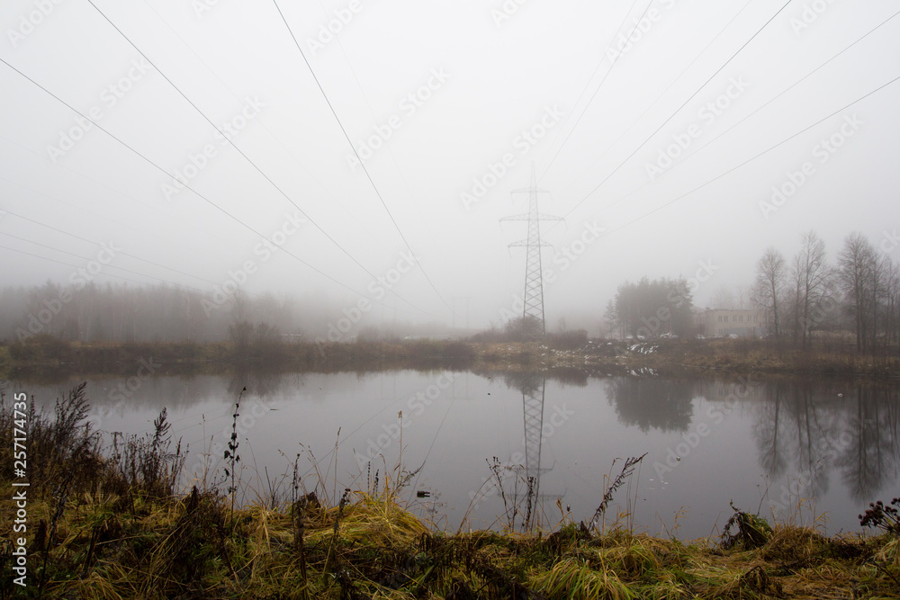 fog on a lake