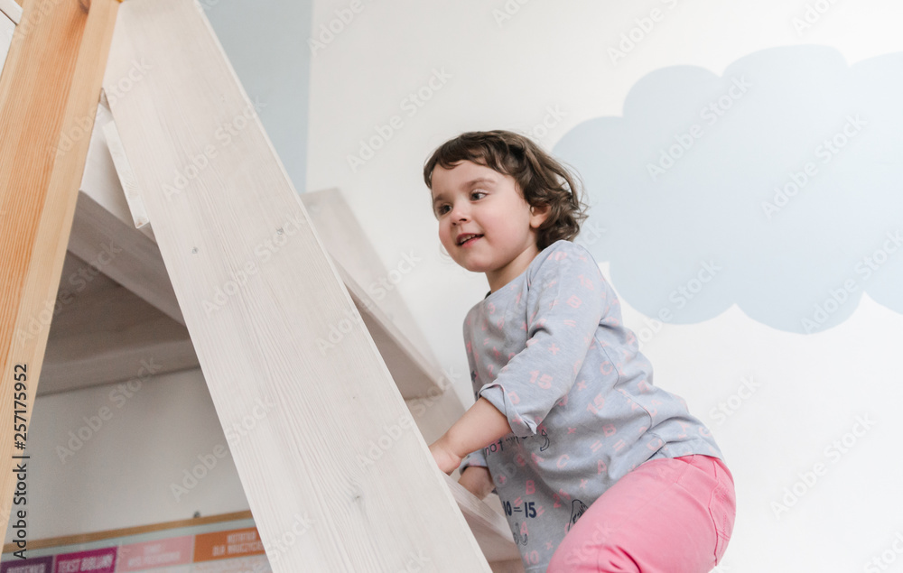 Little cute girl in pijamas. Sweet dreams. Little cute girl in pijamas. Sweet dreams.