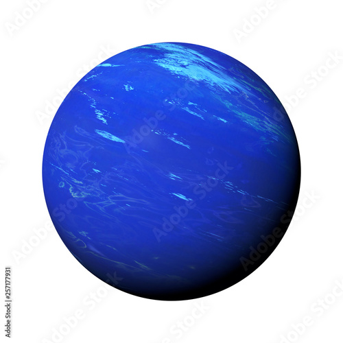 planet Neptune isolated on white background, part of the solar system