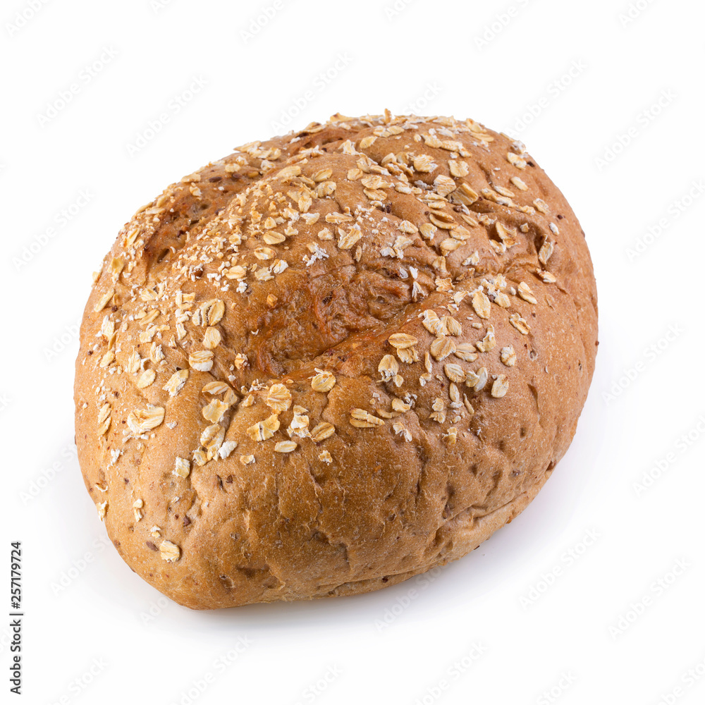 freshly baked bread isolated on white background freshly baked bread isolated on white background